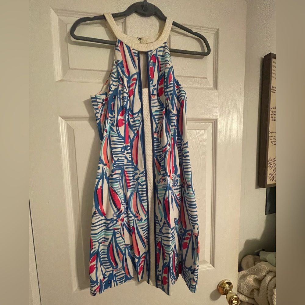 Lilly Pulitzer boat pattern midi dress